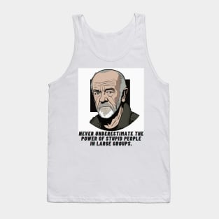 George Carlin and Stupid People Tank Top